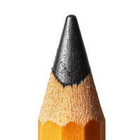 Sharpened Pencil Point with Transparent Background, Close Up Macro View png