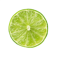 Top View of a Fresh Lime Slice with Copy Space for Text or Design. png