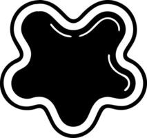 Abstract Black Ink Splash Outline for Creative Design and Art Projects vector
