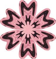 Abstract Pink Symmetrical Flower Design for Art and Decor Projects vector