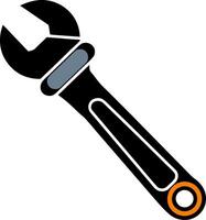 Adjustable Wrench Illustration for Tools and DIY Projects vector