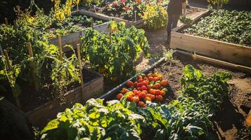 A garden with many different types of vegetables photo