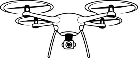 Drone Illustration with Camera Technology for Design and Learning Resources vector