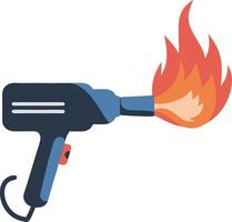 Illustration of Blowtorch with Flames Useful for DIY Projects and Graphic Designs vector