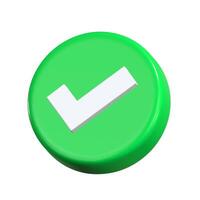 Check Mark 3d illustration photo