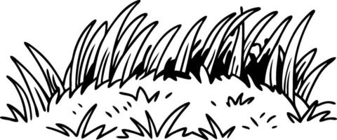 Stylized Black and White Grass Illustration for Nature and Design Projects vector