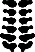 Abstract Black Geometric Spine Shape for Tattoo or Pattern Use vector