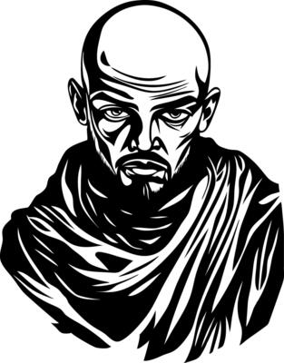 Bold Bald Man Portrait Graphic for Tattoo and Design Inspiration