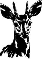 Stylized Deer Head Illustration for Art and Design Projects vector