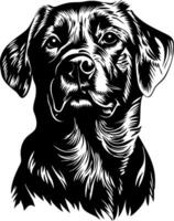 Majestic Labrador Retriever Art for Tattoos and Pet Illustrations vector