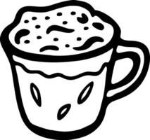 Coffee Mug Outline for Crafting and Design Projects vector