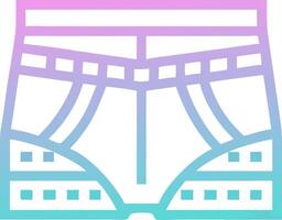 Gradient Outline of Stylish Shorts for Fashion and Design Projects vector