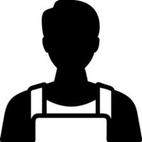 Silhouette Human Avatar Male Wearing Apron for Profile and Identity Use vector