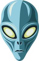 Alien Head Illustration for Sci-Fi Designs and Projects vector