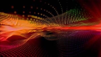 Abstract red background with crystallized gold lines that change shape to create a unique pattern. video