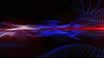 Abstract dark background with blue lines that change shape to create a unique pattern. video