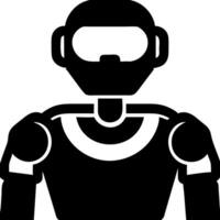 Futuristic Robot Silhouette for Technology Design and Graphic Projects vector