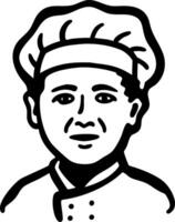Chef Portrait Illustration for Culinary Themes and Design Projects vector