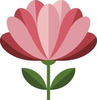 Pink Flower Illustration for Botanical Design and Craft Projects vector