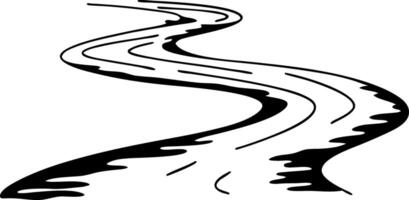Curved Roadway Illustration for Graphic Design Projects vector