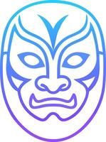 Vibrant Blue Gradient Luchador Mask Design for Art and Branding vector