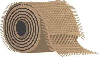 Rolled Burlap Fabric Illustration for Craft and Decoration Projects vector