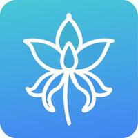Elegant Lotus Flower Line Art in Blue Square Design for Versatile Use vector