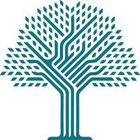 Abstract Geometric Tree Design for Nature Logo and Branding vector