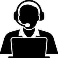 Call Center Support Agent for Customer Service and Helpline Representation vector
