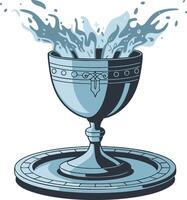 Splashing Water Goblet Illustration for Decorative Design vector