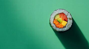 Scrumptious Sushi Roll A Vibrant Culinary Delight photo