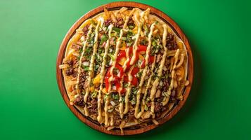 A Flavorful Fusion A Delicious Plate of Food photo