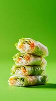 Scrumptious Stacked Spring Rolls, A Vibrant Culinary Delight photo