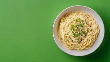 Aromatic Noodles in a White Bowl - A Culinary Delight photo