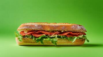 A delectable sandwich, perfect for a satisfying meal. photo
