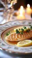 Pan-Seared Fish with Lemon Sauce - Exquisite Culinary Delight photo