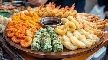 Scrumptious Fried Seafood Platter - A Culinary Delight photo