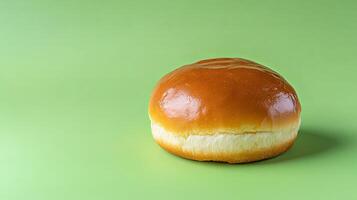 A Perfect Round Burger Bun Ready for a Delicious Meal photo