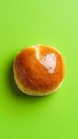 A Perfectly Baked Round Bun A Delicious Treat photo