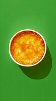 Golden Creamy Dessert in a Small Dish photo