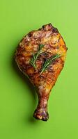 A Flavorful Dish of Roasted Chicken Leg with Rosemary photo
