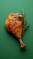 Roasted Chicken Leg A Thanksgiving Feast photo