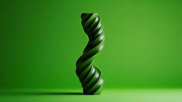 Abstract Green Spiral Vase Modern Geometric Design photo