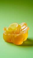 Stunning Amber Flower Design A Close-Up View photo