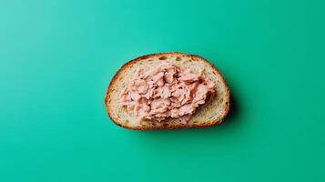 Tuna Sandwich on a Slice of Bread A Quick and Delicious Meal photo