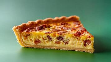 Scrumptious Bacon Quiche Slice - A Culinary Delight photo
