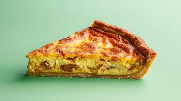 A Slice of Exquisite Quiche Golden Goodness photo