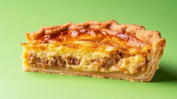 Savory Quiche Slice - A Perfect Bite of Deliciousness photo