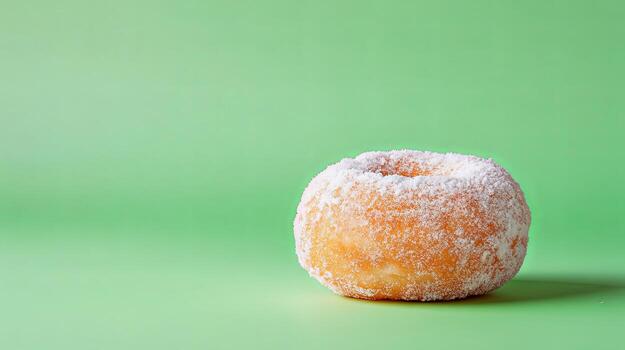 A Sugary Delight Simple Sugar-Dusted Donut photo