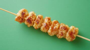 Crispy Grilled Food Skewers on a Stick photo